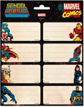 Marvel Etiketten Junior Zelfklevend Beige/blauw/rood 16 Stuks