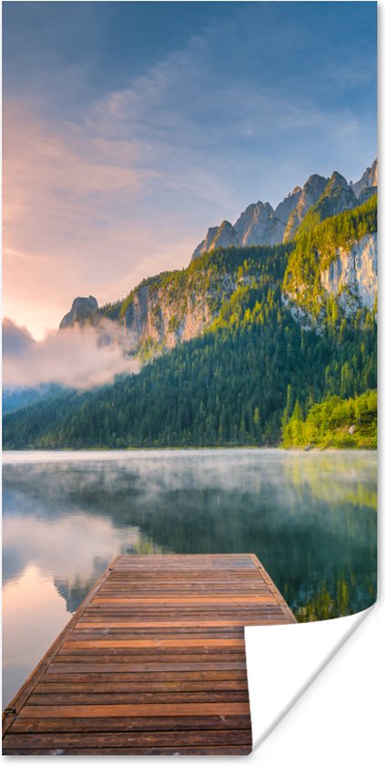 Foto: Poster indrukwekkende zonsopgang in de bergen van oostenrijk 20x40 cm