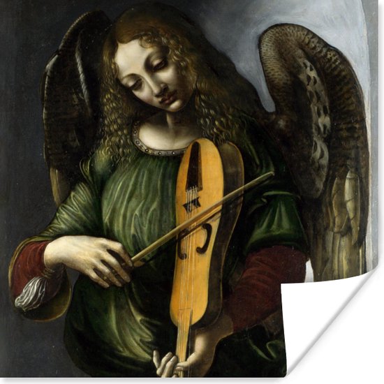 Poster An angel in green with a vielle - Leonardo da Vinci - 50x50 cm