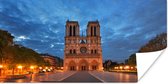 Poster Parijs - Notre Dame - Wolken - 40x20 cm
