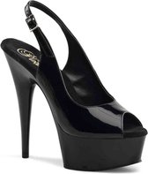 Pleaser Plateau hakken -45 Shoes- DELIGHT-654 US 14 Zwart