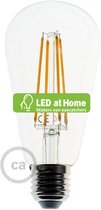 LEDatHOME - LED transparante gloeilamp - Edison ST64 lange gloeidraad - 7.5W E27 decoratieve vintage dimbare 2200K