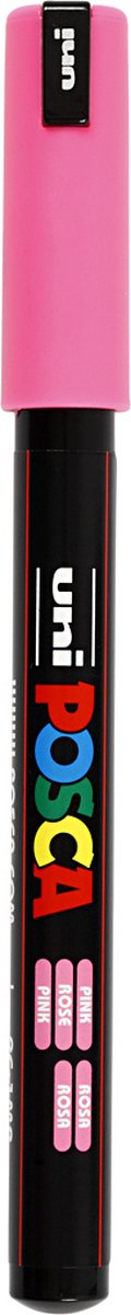 Krijtstift – Fineliner – Universele Marker – M13 Metallic Roze – Uni Posca Marker – PC-1MR – 0,7mm – 1 stuk