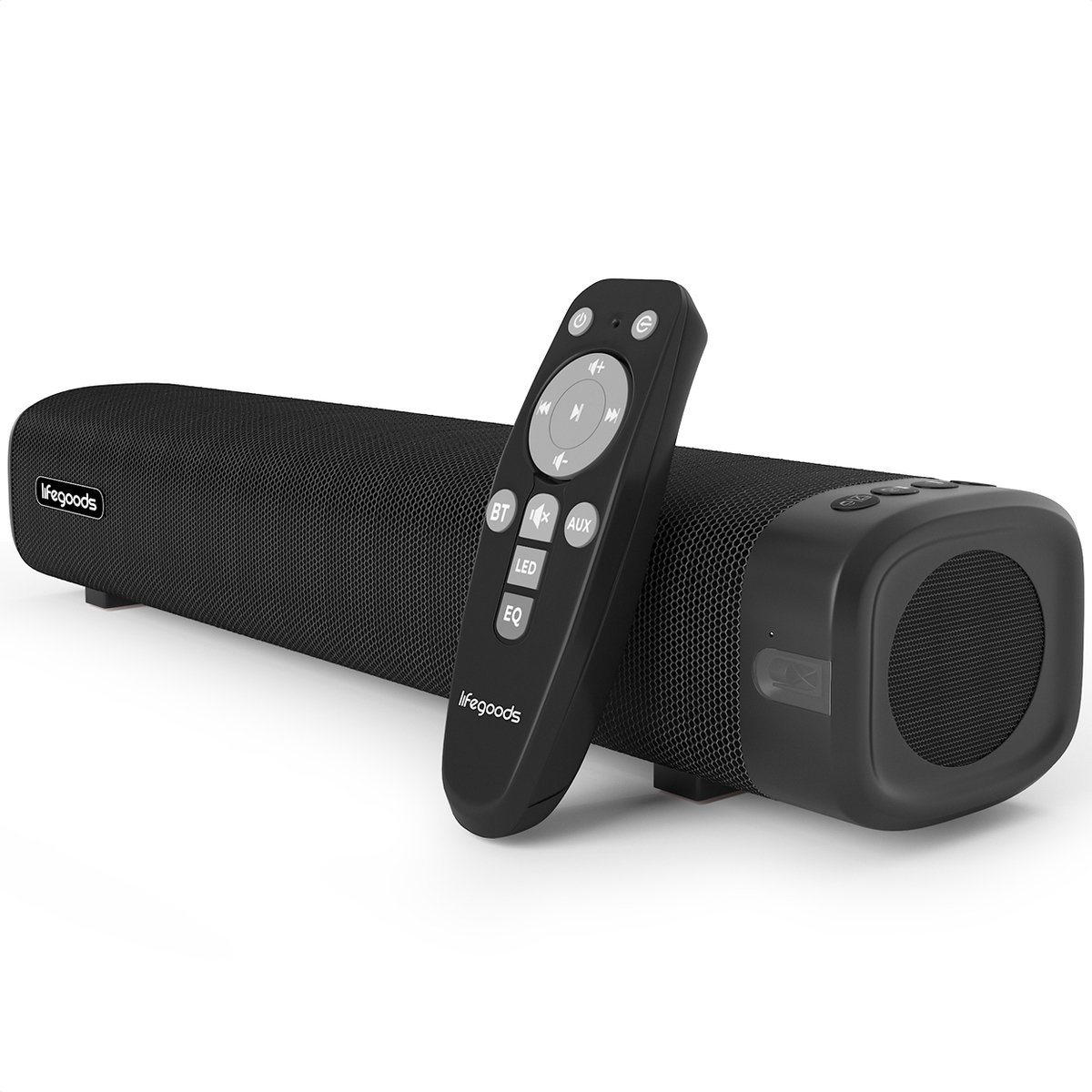 LifeGoods Soundbar - Bluetooth 5.0 - voor TV en PC - 30 Watt - Zwart |  bol.com