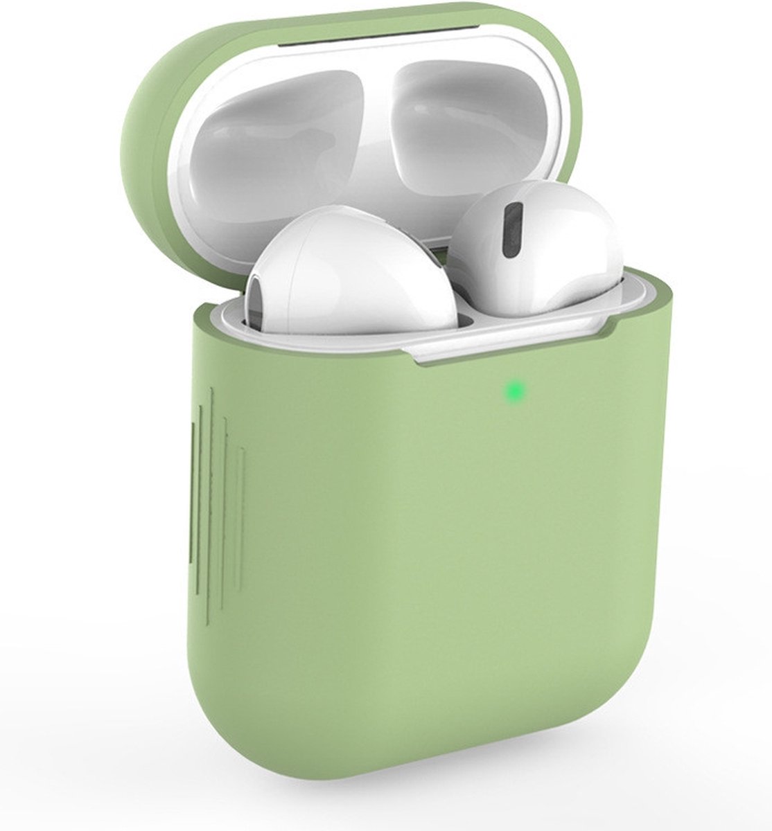 Apple AirPods 1/2 Hoesje in het Groen - TCH - Siliconen - Case - Cover - Soft case