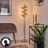 Belanian - Zwarte Smoke Staandlamp - 9 delige - Hyco - Gerookt glas - vloerlamp - industriële LED lamp - Vintage look lamp - Muurlamp - Zwart - Unieke lamp - Design lamp - Glaslamp