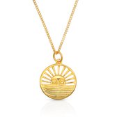 Schitterende 18K Gold Plated Zilveren Halsketting Zonsondergang