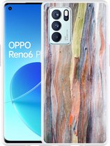 Oppo Reno6 Pro 5G Hoesje Wood Art II - Designed by Cazy