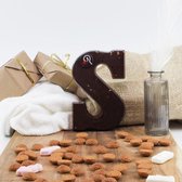 Chocoladeletter  met hazelnoot K - Puur - 200 gram - Ambachtelijk handgemaakt