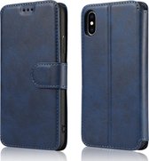 iPhone X/Xs leren portemonnee hoesje - PU leer - Pasjes - Wallet case - Book case - Opbergruimte - Telehoesje - Nederland - Kwaliteit - Goed - 5 kleuren - Zwart - Donker blauw - Do