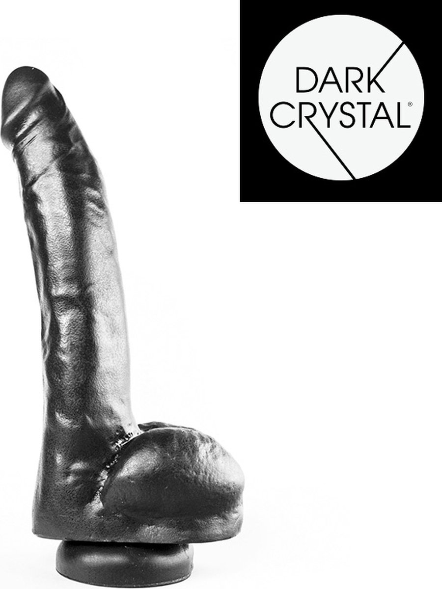 Goedkoopste Dark Crystal XXL Dildo met zuignap 27,5 x 4,5 cm - zwart