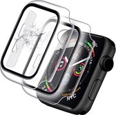 NCPS Full Cover Screen Protector case | Geschikt voor de Apple Watch Series 4/5/6/SE 40mm | Beschermhoes Screen protector Hoes | 360 Graden Display & Rand Bescherming | Transparant