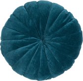 Hoyz | Flower Mattress Dark Turquoise | 40CM Diameter | Sierkussen Voor Woonkamer Of Slaapkamer | Rond Sierkussen