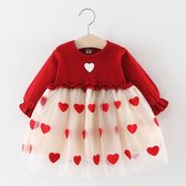 Baby Garden robe de soirée coeurs taille 74 - rouge