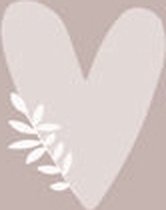 Ansichtkaart - A6 - 10x15cm - Nude - Hartje met takje - 2 stuks