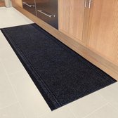 JYG Vloerkleed Club - Keukenloper - Keukenmat - Anti Slip - 66x450cm - Antraciet