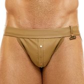 Modus Vivendi - Leather Legacy Jockstrap Camel - Maat S - Heren Jockstrap - Mannen Ondergoed - Nep leer