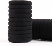 Bandes de caoutchouc - 100 pièces - Élastiques de Cheveux noires colorées - élastiques - Bandes de cheveux de haute qualité - noir