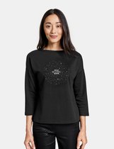 GERRY WEBER Dames Shirt met 3/4-mouwen Full Moon Schwarz-46