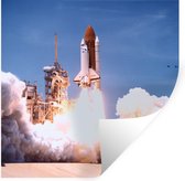 Sticker Muursticker Navette spatiale - décollage de la navette spatiale - 120x120 cm - film autocollant - sticker mural repositionnable XXL /