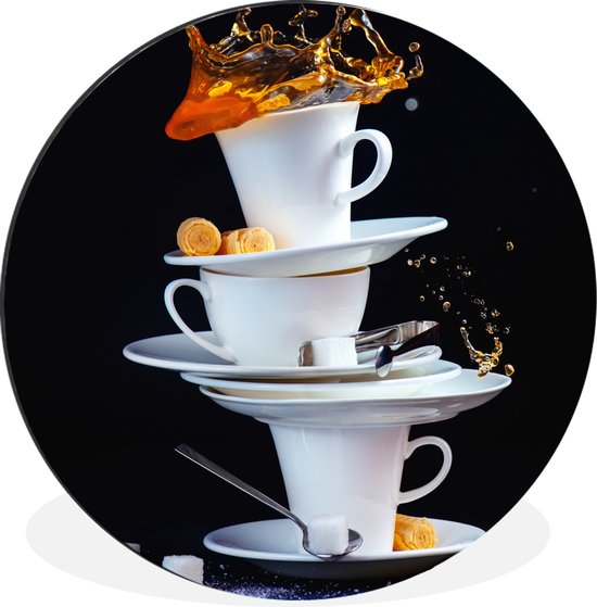 Cercle mural - Cercle mural - Porcelaine en équilibre - Aluminium - ⌀ 60 cm - Intérieur et extérieur