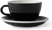 Tasse et soucoupe AMCE Latte Macchiato - 280ml - Penguin (noir) - Vaisselle en porcelaine