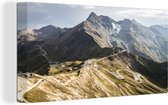 Canvas Schilderij Großglockner in de Europese Alpen in Oostenrijk - 80x40 cm - Wanddecoratie