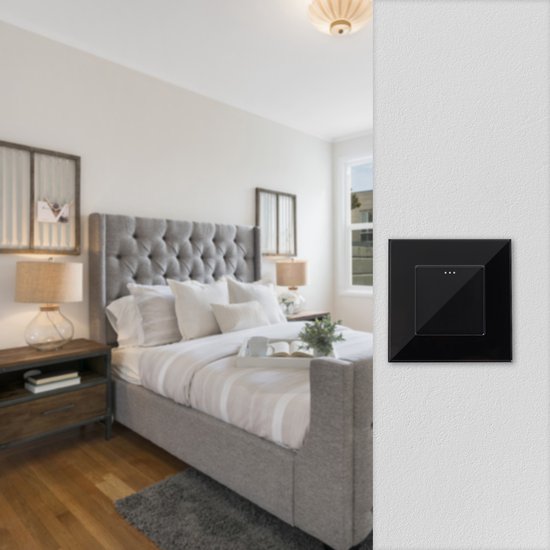 LUXUS-TIME Glazen wandpanelen, lichtschakelaar, afdeklijsten voor aanraakschakelaar, lichtschakelaar, stopcontacten, inbouwdozen, glazen frame in grijs, wit, zwart (2-voudig, grijs-glas LUXUS-TIME Glazen wandpanelen, lichtschakelaar, afdeklijsten voor aanraakschakelaar, lichtschakelaar, stopcontacten, inbouwdozen, glazen frame in grijs, wit, zwart (2-voudig, grijs-glas