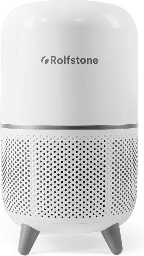 Rolfstone Air Balance - Luchtreiniger / Air Purifier met vervangbaar HEPA 13 filter + koolstoffilter - Werkt tegen huisstofmijt, hooikoorts, allergie, stof, - CADR: 160m3/h. - 3 standen + slaapstand en automatische stand - Luchtkwaliteit indicator
