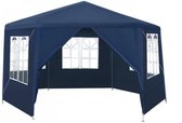 Partytent - Tent - 400 x 400 x 260 - Feesttent - Overkapping - Ronde partytent - Afsluitbaar - Partytent met wanden - Hexagon - Verstevigd model - XXL partytent - NEW MODEL - LIMITED EDITION
