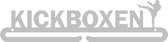 Kickboxen Medaillehanger RVS (35cm breed) - Nederlands product - incl. cadeauverpakking - sportcadeau - topkado - medalhanger - medailles - vechtsport - verdedigingssport – muurdec