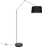 QAZQA editor - Moderne Vloerlamp | Staande Lamp met kap - 1 lichts - H 1908 mm - Zwart -  Woonkamer | Slaapkamer