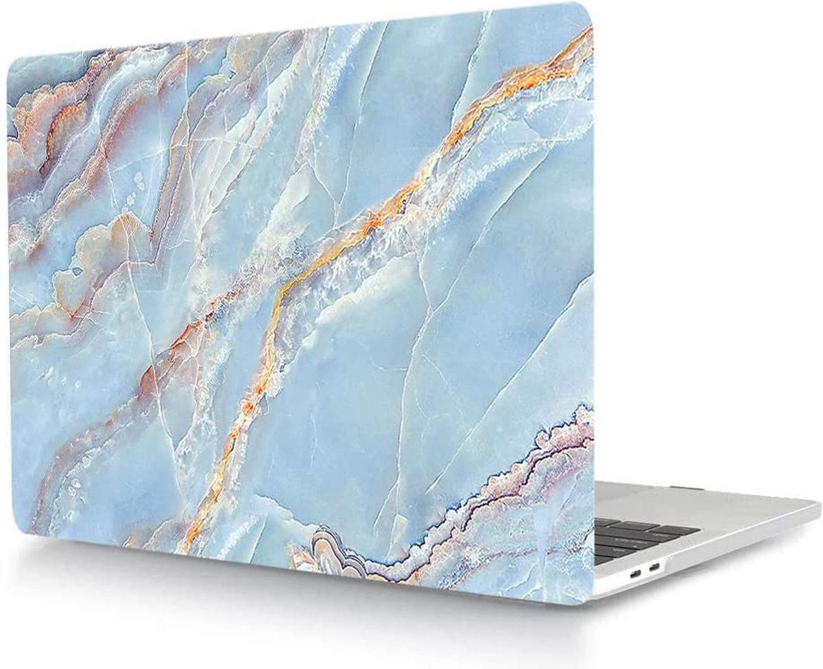 MacBook Air 13 Inch Hardcase Shock Proof Hoes Hardcover Case A1369 Cover - Marble Blue