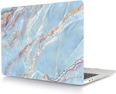 MacBook Air 13 Inch Hardcase Shock Proof Hoes Hardcover Case A1369 Cover - Marble Blue