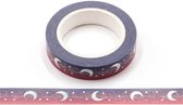 Multikleur washi tape | zilverfolie sterrenhemel | 10mm - 10m