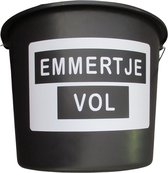 Cadeau Emmer - Emmertje Vol - 12 liter - zwart - cadeau - geschenk - gift - kado - verjaardag