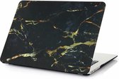 MacBook Air 13 Inch Hardcase Shock Proof Hoes Hardcover Case A1466 Cover - Marble Black/Gold
