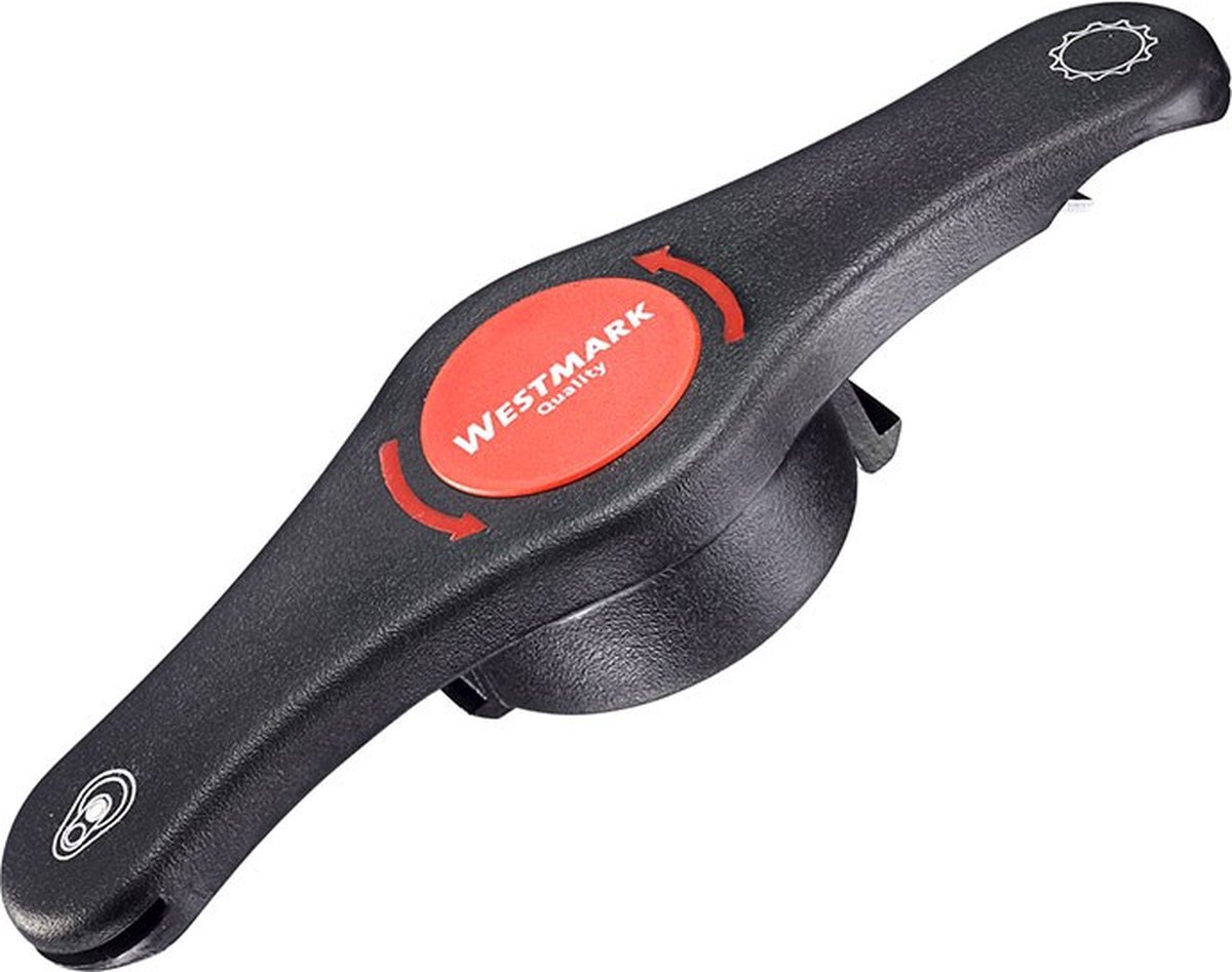 Westmark Multifunctionele flesopener, voor flessen/blikjes/weckpotten, lengte: 14,7 cm, Propeller 4 in 1, antraciet/rood, 10512270