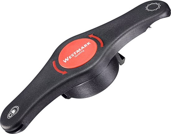 Westmark Multifunctionele flesopener, voor flessen/blikjes/weckpotten, lengte: 14,7 cm, Propeller 4 in 1, antraciet/rood, 10512270