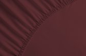 Premium Luxe Percale Katoen Lits-jumeaux Hoeslaken Rood | 160x200 | Zeer Fijn Geweven En Hoogwaardig | Ademend En Huidvriendelijk | Extra Hoge Hoek | Perfecte Pasvorm