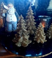 Alinterieur - Decoratieve kerstboom - Goud - Glitters - Medium