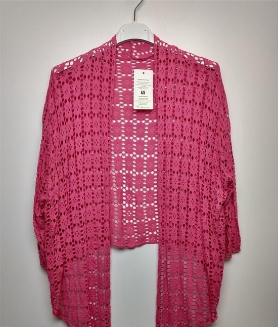 Dames vest Vera fuchsia hard roze donkerroze bolero one size
