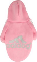 Adidog Hoodie - Pull pour chien Taille XXL - Rose - Vêtements pour chien - Poids pour chien 5 à 7 KG