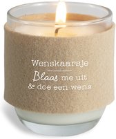 Wenskaarsje-cosy candle- doe een wens-kaarsje uitblazen