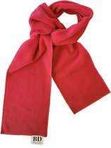 Rode fleece sjaal kind/ kinderen - Mooie warme kindersjaal rood voor jongens en meisjes