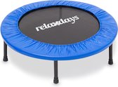 fitness trampoline - 96 cm diameter - indoor - kan tot 100 kg dragen - conditie & workout - blauw