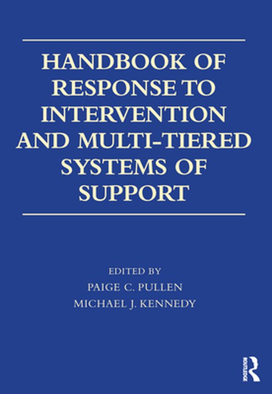 Handbook of Response to Intervention and Multi-Tiered System ... - cover