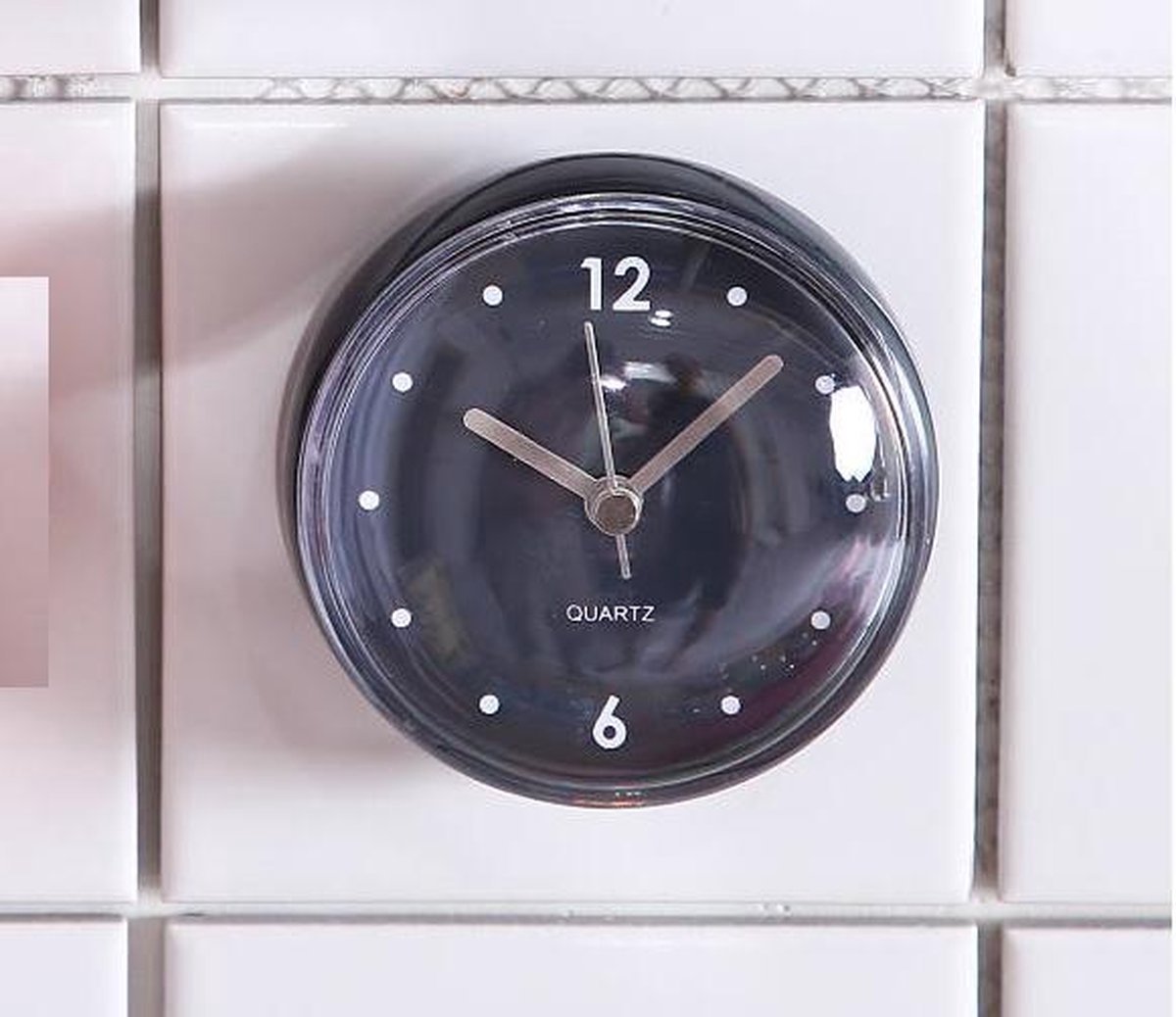 Horloge De Salle De Bain étanche Avec Crochet Serviette - Design Compact 11,5cm - Pour Cuisine, Chambre Et Douche - 3