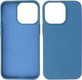 iPhone 13 Pro Max Hoesje - 2.0mm Dikke Fashion Telefoonhoesje Backcover - Siliconen Hoesje - Navy
