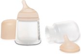 Suavinex Zero Zero Flesspeen - Zalm / Transparant - Baby Starterset - Siliconen - 180 ml